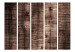 Room Divider Dark Brown Boards II - texture of a wooden board in retro style 124017 additionalThumb 3