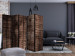 Room Divider Dark Brown Boards II - texture of a wooden board in retro style 124017 additionalThumb 4