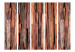 Room Separator Honeyed Planks II (5-piece) - pattern with texture of brown wood 124117 additionalThumb 3