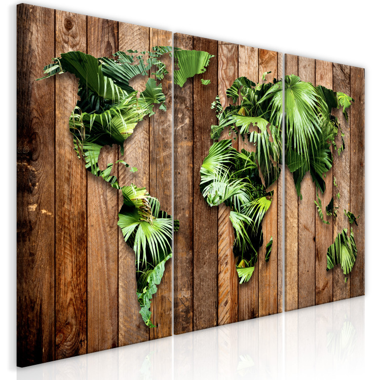 Canvas Art Print Jungle of the World (3 Parts) 125117 additionalImage 2