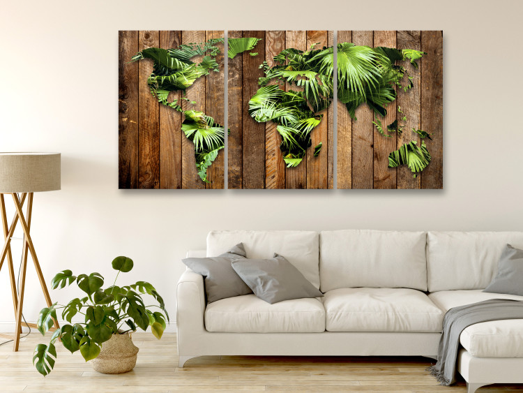 Canvas Art Print Jungle of the World (3 Parts) 125117 additionalImage 3
