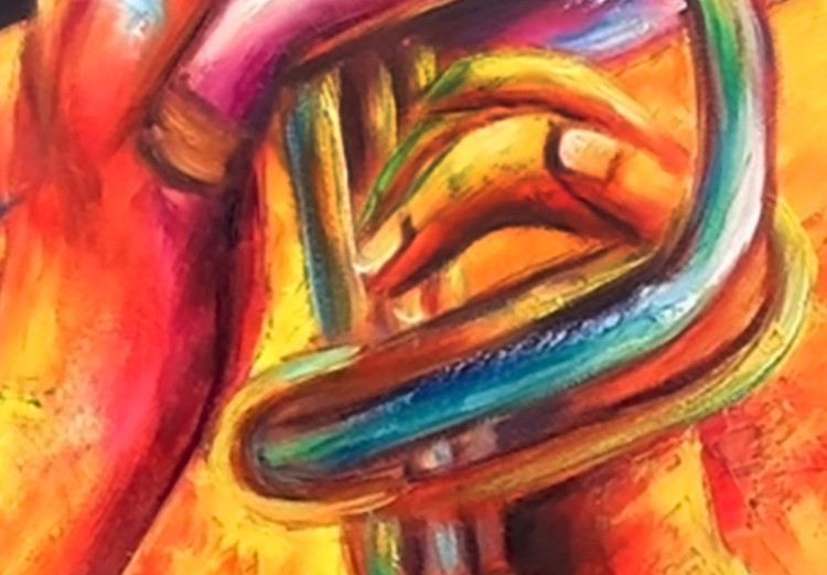 Poster Trumpeter - abstract colorful man playing music on trumpet 127817 additionalImage 9