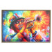 Poster Trumpeter - abstract colorful man playing music on trumpet 127817 additionalThumb 17