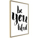Wall Poster Be-you-tiful - simple black and white composition with English quotes 128917 additionalThumb 12