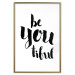 Wall Poster Be-you-tiful - simple black and white composition with English quotes 128917 additionalThumb 14