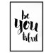 Wall Poster Be-you-tiful - simple black and white composition with English quotes 128917 additionalThumb 15