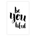 Wall Poster Be-you-tiful - simple black and white composition with English quotes 128917 additionalThumb 19
