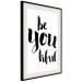 Wall Poster Be-you-tiful - simple black and white composition with English quotes 128917 additionalThumb 2