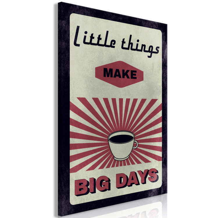 Canvas Little Things Big Days (1-part) vertical - motivational inscriptions 129317 additionalImage 2