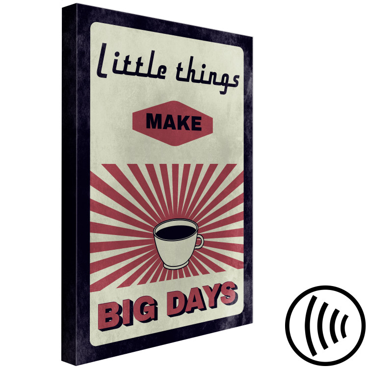Canvas Little Things Big Days (1-part) vertical - motivational inscriptions 129317 additionalImage 6