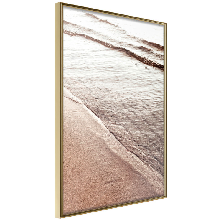 Poster September Rhythm - beach and sea landscape with sepia waves 129717 additionalImage 12