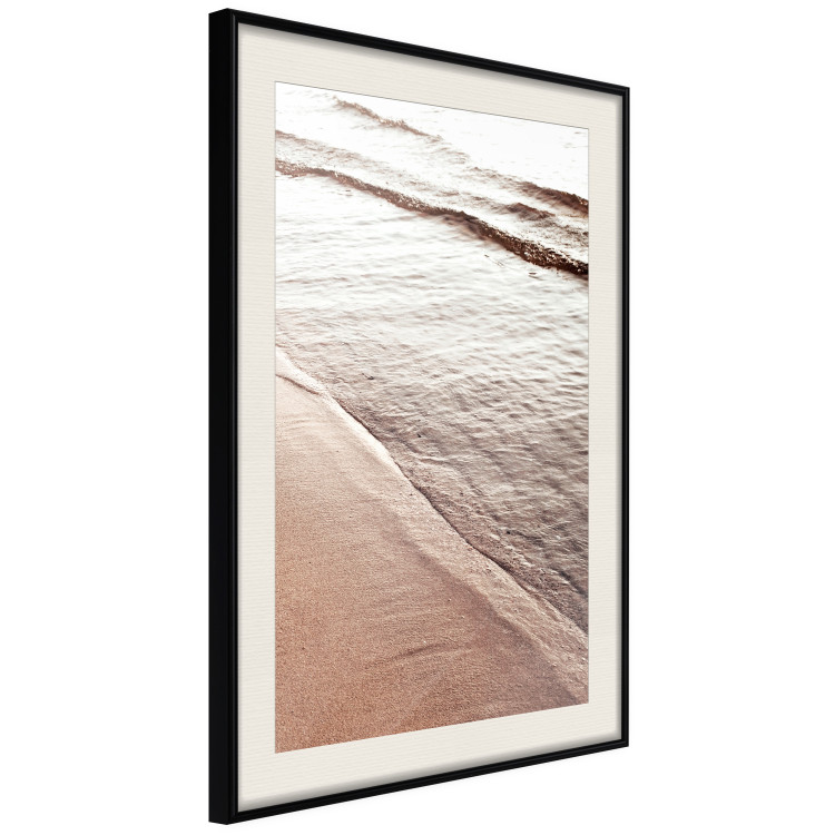 Poster September Rhythm - beach and sea landscape with sepia waves 129717 additionalImage 2