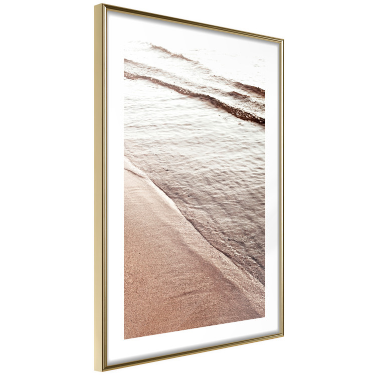 Poster September Rhythm - beach and sea landscape with sepia waves 129717 additionalImage 9