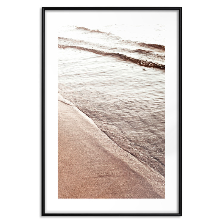 Poster September Rhythm - beach and sea landscape with sepia waves 129717 additionalImage 17