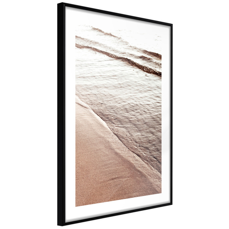 Poster September Rhythm - beach and sea landscape with sepia waves 129717 additionalImage 8