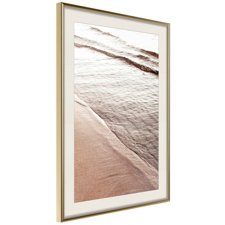 Poster September Rhythm - beach and sea landscape with sepia waves 129717 additionalImage 3