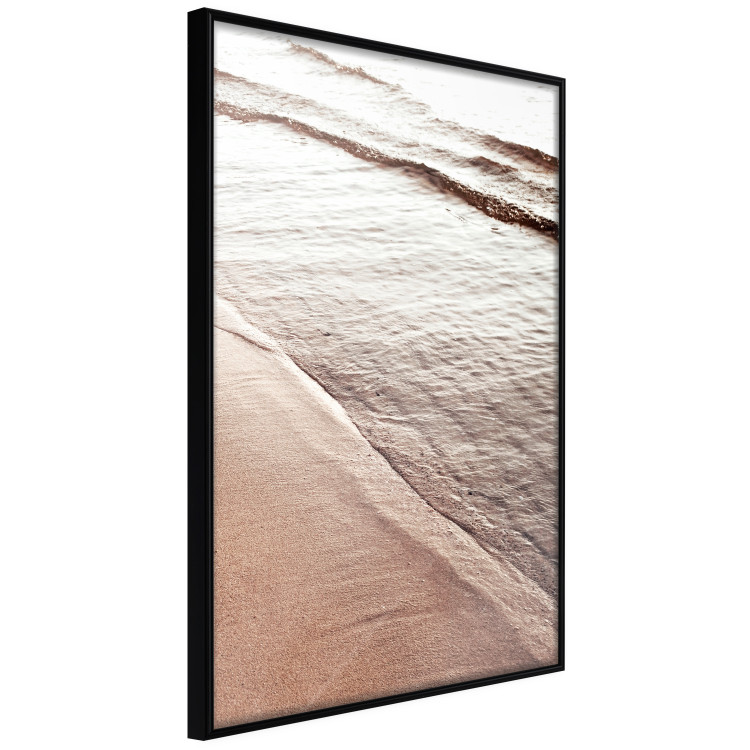 Poster September Rhythm - beach and sea landscape with sepia waves 129717 additionalImage 11
