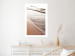 Poster September Rhythm - beach and sea landscape with sepia waves 129717 additionalThumb 3