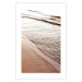 Poster September Rhythm - beach and sea landscape with sepia waves 129717 additionalThumb 25