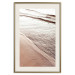 Poster September Rhythm - beach and sea landscape with sepia waves 129717 additionalThumb 20