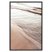 Poster September Rhythm - beach and sea landscape with sepia waves 129717 additionalThumb 16