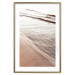 Poster September Rhythm - beach and sea landscape with sepia waves 129717 additionalThumb 14