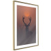 Wall Poster Deer in the Mist - animal against a sunset backdrop during mist 129917 additionalThumb 11