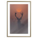 Wall Poster Deer in the Mist - animal against a sunset backdrop during mist 129917 additionalThumb 14