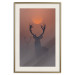 Wall Poster Deer in the Mist - animal against a sunset backdrop during mist 129917 additionalThumb 20