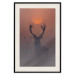 Wall Poster Deer in the Mist - animal against a sunset backdrop during mist 129917 additionalThumb 19