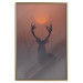 Wall Poster Deer in the Mist - animal against a sunset backdrop during mist 129917 additionalThumb 17