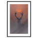 Wall Poster Deer in the Mist - animal against a sunset backdrop during mist 129917 additionalThumb 17