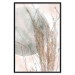 Wall Poster Grasses in the Wind - field with vegetation on a light background with a large moon 131817 additionalThumb 16