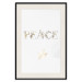 Wall Poster Peace - golden English text on a solid white background 131917 additionalThumb 19