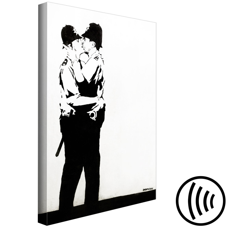 Canvas Print Kiss of two policemen - youth street art graphic 132417 additionalImage 6