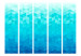 Room Divider Screen Azure Pixel II (5-piece) - geometric blue mosaic 132717 additionalThumb 3