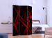 Room Separator Fear of Darkness (3-piece) - red-black 3D abstraction 132817 additionalThumb 2