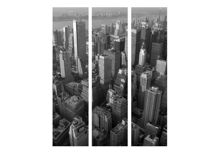 Room Divider Screen New York: Skyscrapers (Aerial View) (3-piece) - architecture 133117 additionalImage 3
