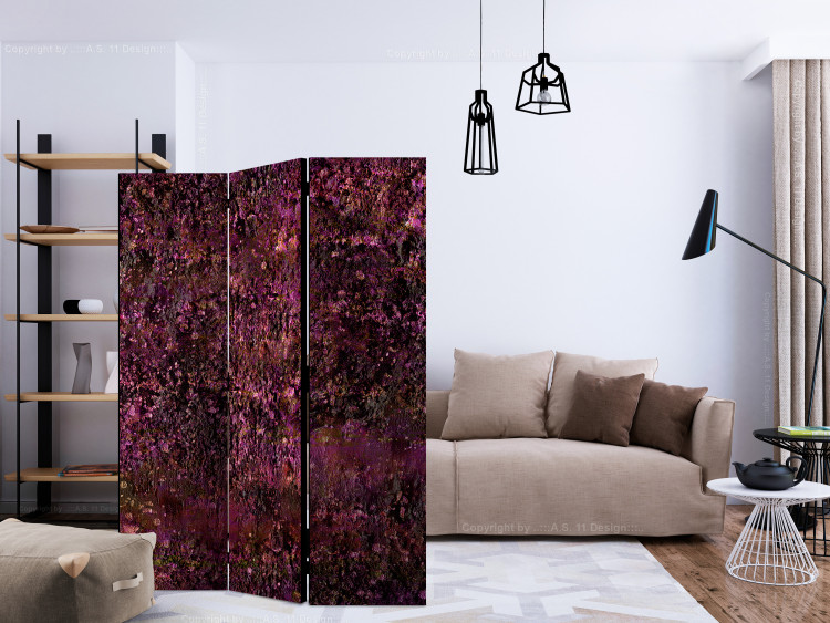 Room Divider Screen Pink Treasure - texture with purple flowers in abstract motif 133617 additionalImage 4