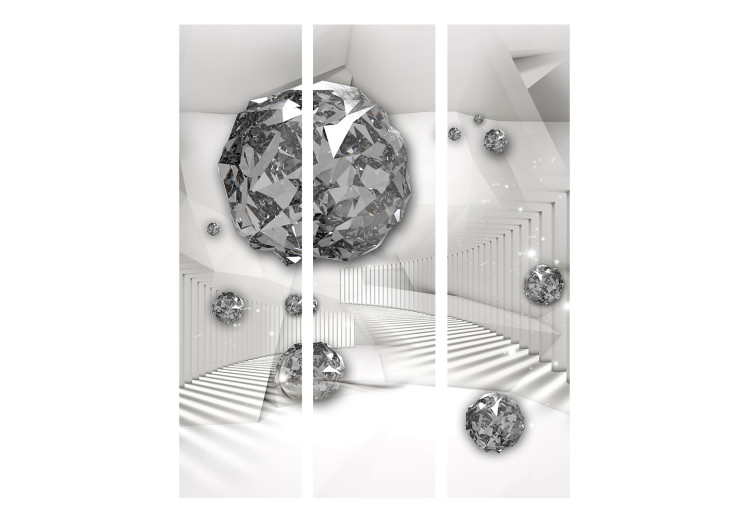 Room Separator Diamond Chamber II - abstract diamonds in a white space 133717 additionalImage 3