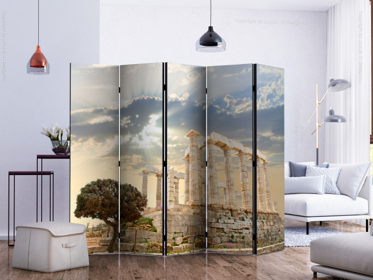 Room Divider Screen Greek Acropolis II - tree and historic building against sky and clouds 133817 additionalImage 2