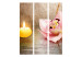 Room Separator Romantic Evening - orchid flower next to a candle in a zen motif 133917 additionalThumb 3