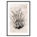 Wall Poster Watery Thicket - marine and black plant composition on a light beige background 134517 additionalThumb 15