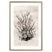 Wall Poster Watery Thicket - marine and black plant composition on a light beige background 134517 additionalThumb 14