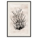 Wall Poster Watery Thicket - marine and black plant composition on a light beige background 134517 additionalThumb 19