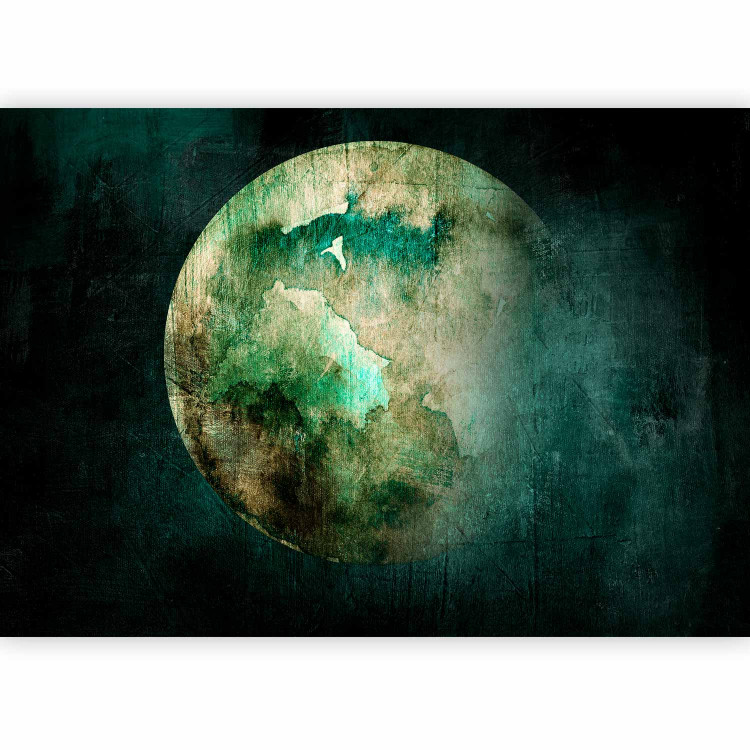 Photo Wallpaper Lonely planet - planet landscape with green motif in cool tones 135017 additionalImage 5