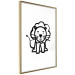 Poster Little King - black small and cute animal on a solid white background 135217 additionalThumb 13