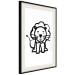 Poster Little King - black small and cute animal on a solid white background 135217 additionalThumb 14