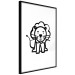 Poster Little King - black small and cute animal on a solid white background 135217 additionalThumb 10