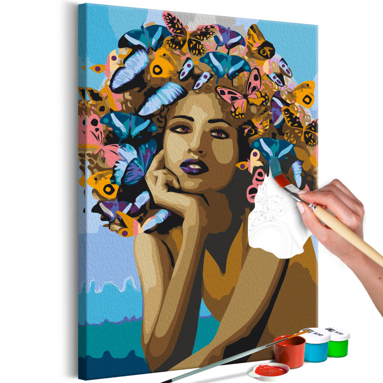 Paint by Number Kit Girl and Butterflies 135317 additionalImage 3